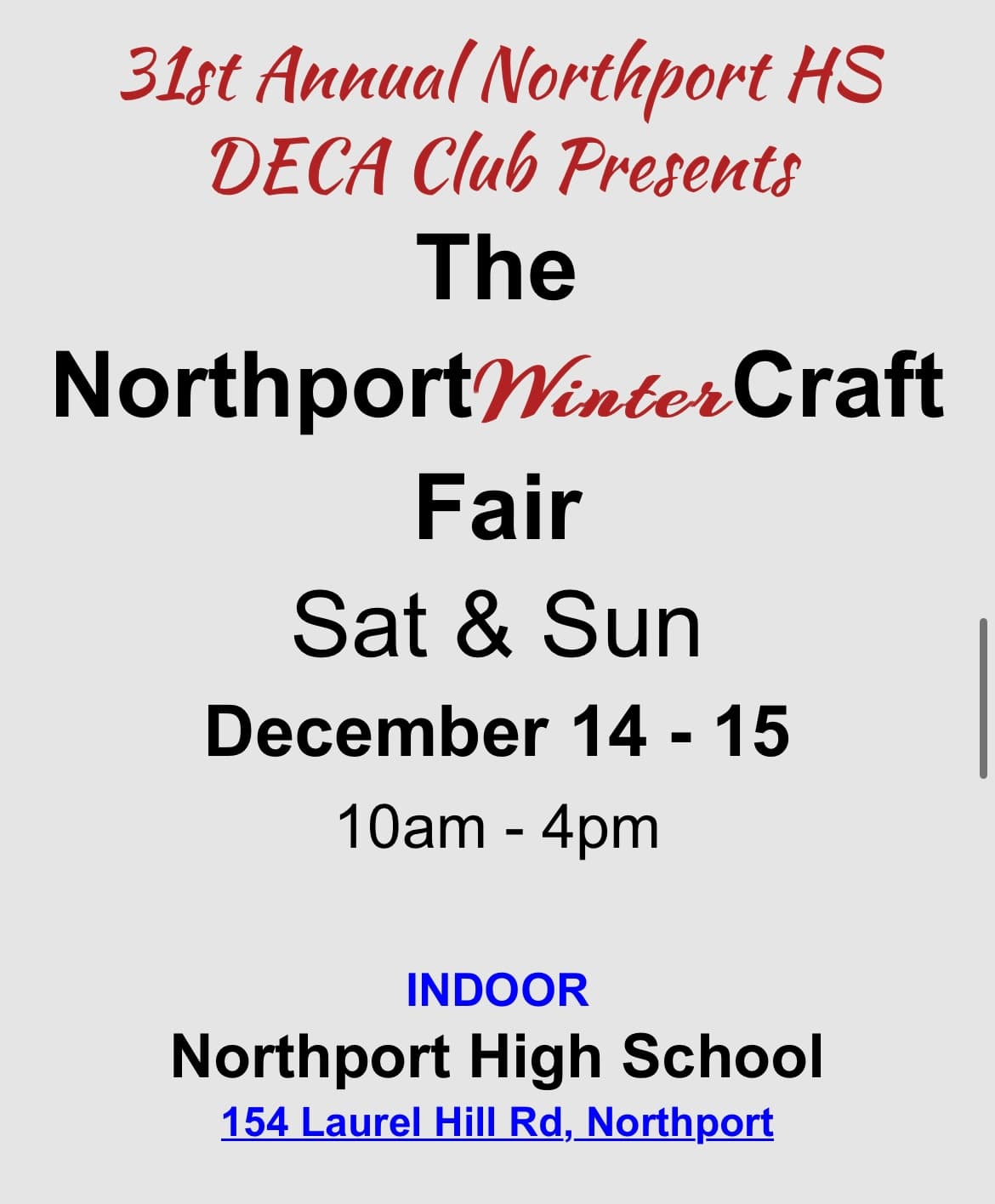 Northport Winter Craft Fair